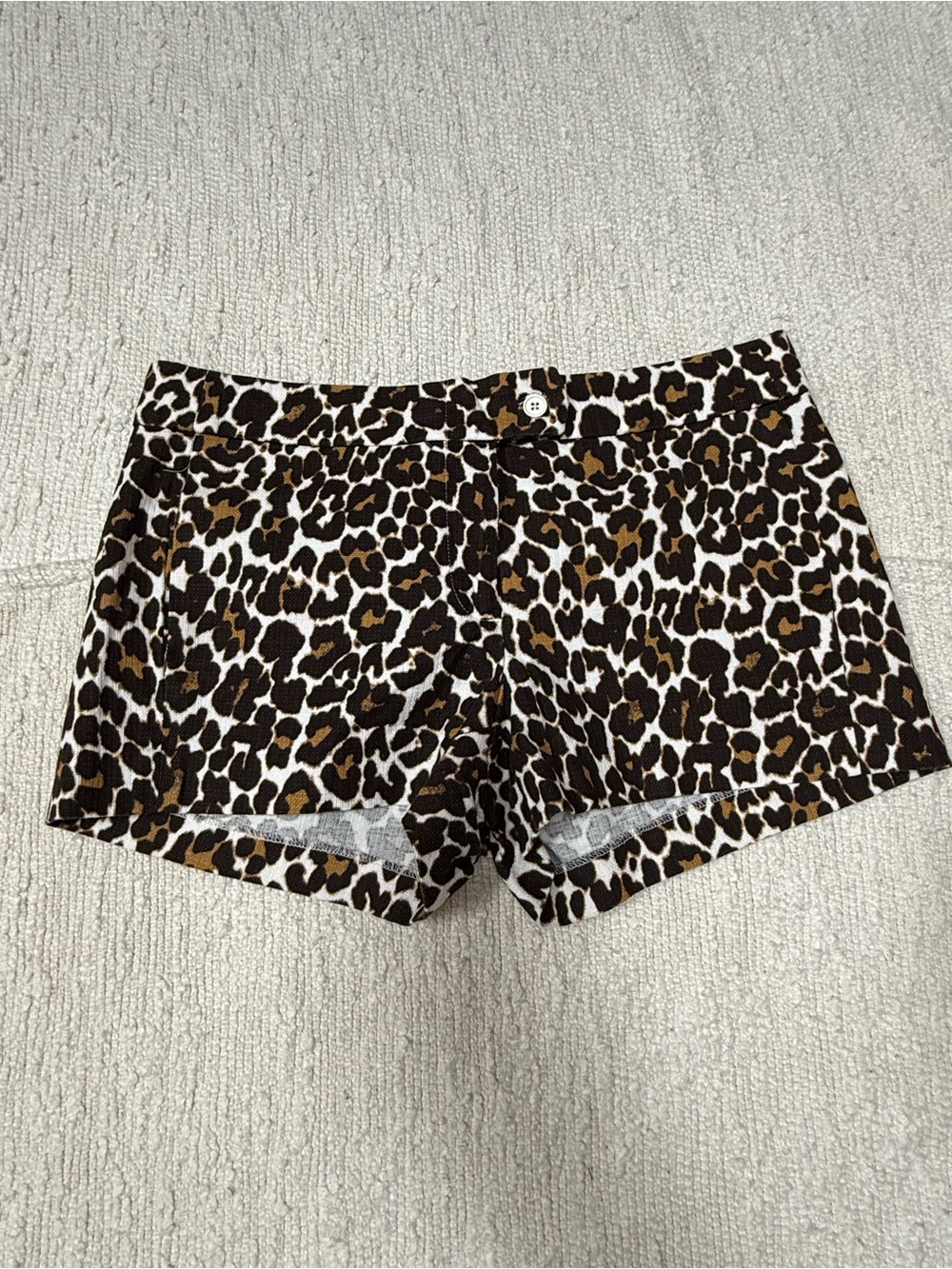 J.CREW Leopard Print Textured Shorts 100% Cotton Size 8